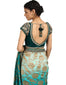 Ombre Brocade Saree- Aqua To Teal