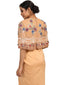 Embroidered Lace Cape- Peach