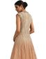 Tulle Kalidar Kurta with Churidar- Ivory Peach Grey