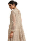 Asymmetric Kurta with Sharara and Dupatta- Ivory