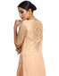 Embroidered Kurta Set with Sharara- Peach