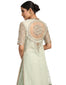 Embroidered Kurta Set with Sharara- Aqua