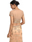 Hand-Embroidered Saree Set- Peach