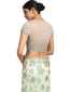 Hand-Embroidered Saree Set- Aqua