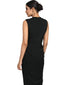 Georgette Drape Dress- Black