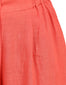 Draped Long Kurta Set with Asymmetric Drape- Coral Pink