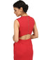 Drape Embroidered Saree- Coral Pink