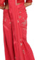 Star Embroidered Saree- Coral Pink