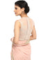 Drape Saree with Embroidered Bodysuit- Blush