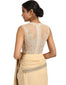 Drape Saree with Embroidered Bodysuit- Antique Beige