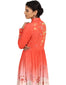 Long Dress with Shirt Detail- Coral Pink