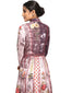 Double Breasted Anarkali with Churidar- Aubergine