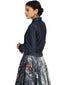 Draped Lehenga with Shirt- Teal