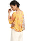 Draped T-Shirt with Bateau Neckline- Yellow