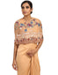 Embroidered Lace Cape- Peach