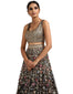 Handcrafted Lehenga with Sequin Blouse- Black