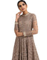 Asymmetric Kurta with Sharara and Dupatta- Grey