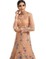 Lehenga Saree with Lace Blouse- Peach