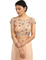 Handcrafted Saree with Blouse- Peach