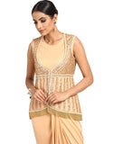 Embroidered Gilet- Peach