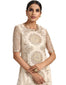Embroidered Kurta Set with Sharara- Ivory
