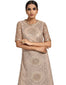 Embroidered Kurta Set with Sharara- Grey