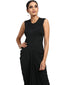 Georgette Drape Dress- Black