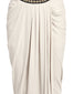 Wrap Style Draped Skirt- Ivory