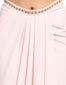 Wrap Style Draped Skirt- Blush