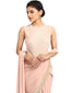 Drape Saree with Embroidered Bodysuit- Blush