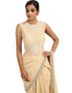 Drape Saree with Embroidered Bodysuit- Antique Beige