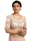 Embroidered Saree with Blouse- Blush