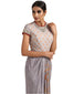Draped Saree with Embroidered Wasitband- Grey
