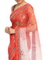 Galaxy Print Saree- Coral Pink
