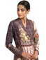 Double Breasted Anarkali with Churidar- Beige
