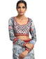 Maheshwari Linen Saree with Blouse- Teal