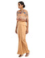 Embroidered Lace Cape- Peach