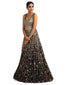 Handcrafted Lehenga with Sequin Blouse- Black