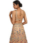Handcrafted Lehenga with Sequin Blouse- Peach