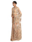 Embroidered Tulle Saree- Peach