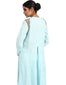 Draped Long Kurta Set with Asymmetric Drape- Ice Blue