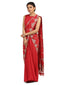 Drape Embroidered Saree- Coral Pink