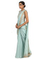 Drape Saree with Embroidered Bodysuit- Mint Green