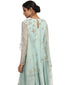 Textured Net Kurta with Dhoti Pants- Mint Green