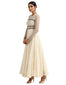 Long Kurta Set with Star Embroidered Dupatta- Ivory