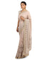 Embroidered Saree with Blouse- Ivory