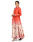 Long Dress with Shirt Detail- Coral Pink
