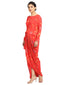 Georgette Draped Dress- Coral Pink