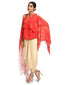 Top with Attached Drape- Coral