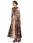 Double Breasted Anarkali with Churidar- Beige